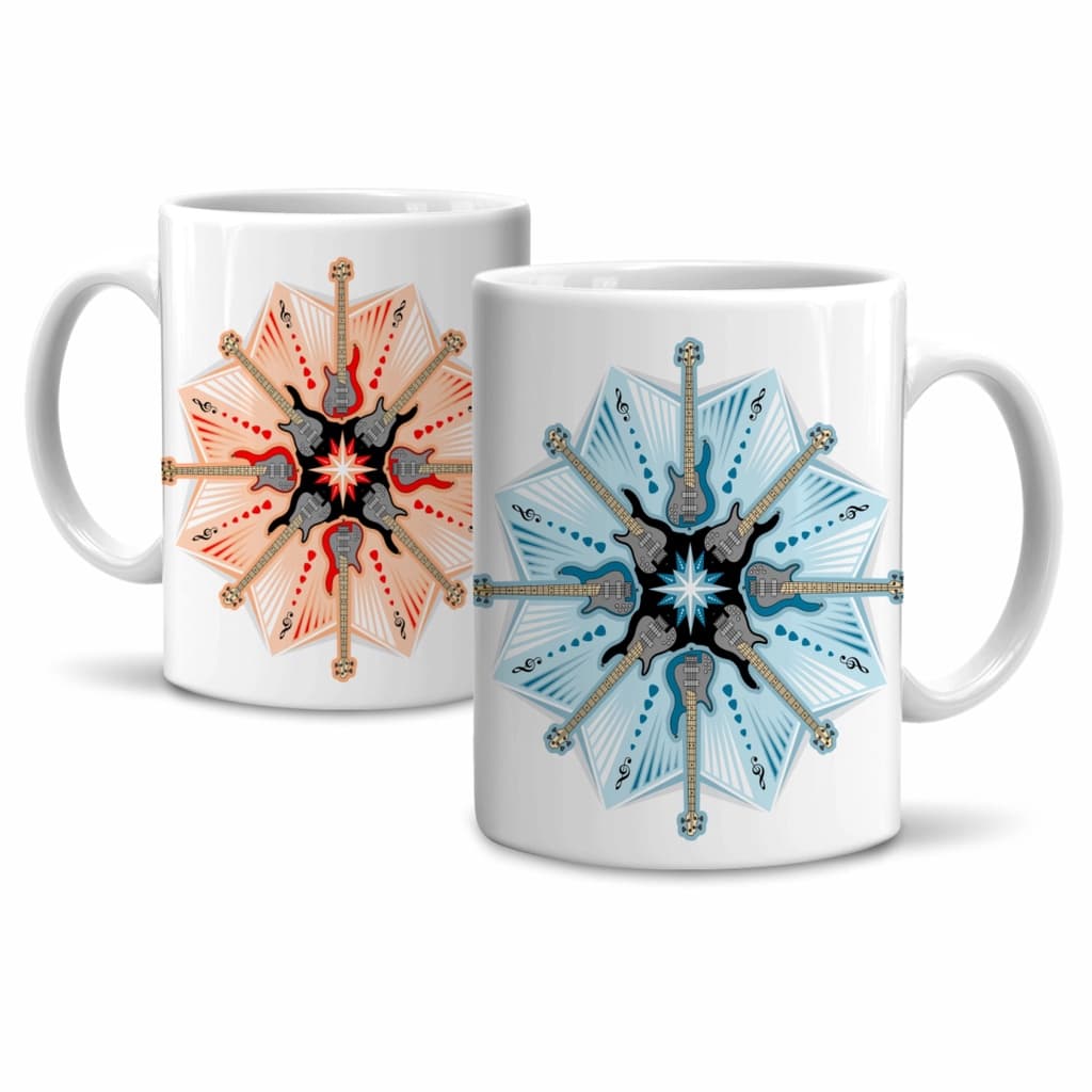 Caneca Mandala Contra Baixo em Cerâmica 325ml