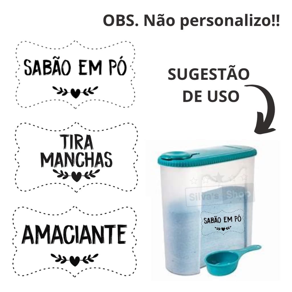Etiquetas Para Produtos de Limpeza - Vinil Impermeável - TRANSPARENTE Etiqueta Organizadora