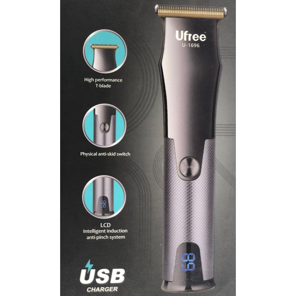 Máquina De Cortar Cabelo  Barba Regarregavel Profissional Ufree Com Tela led Digital