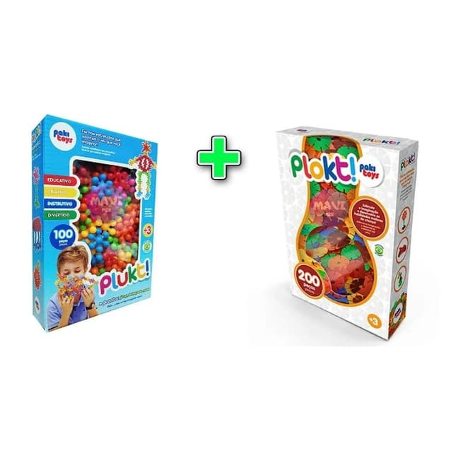 Brinquedo pedagógico Blocos de Montar Educativos PLAKT PLUKT 300 PCS