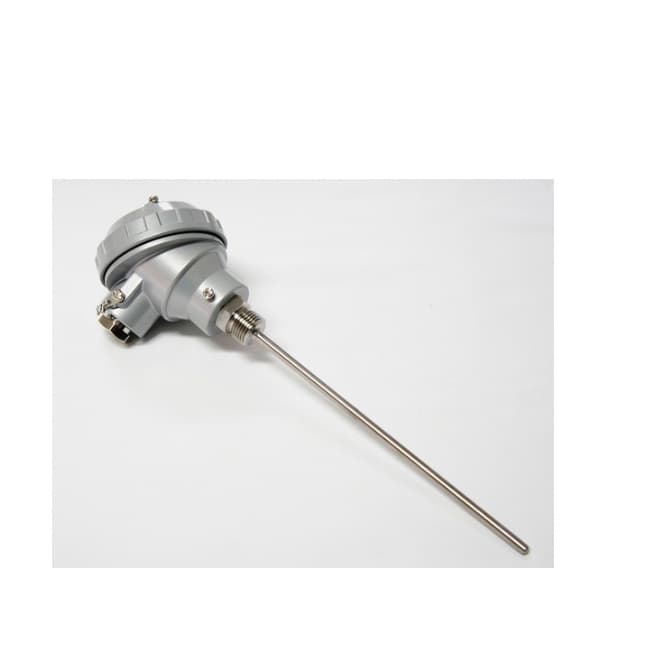 Sensor Termoresistência Pt100 6x300 Mm (30 Cm) Cabeçote Pequeno 1/2 Bsp haste inox temperatura atpe 300 C industria