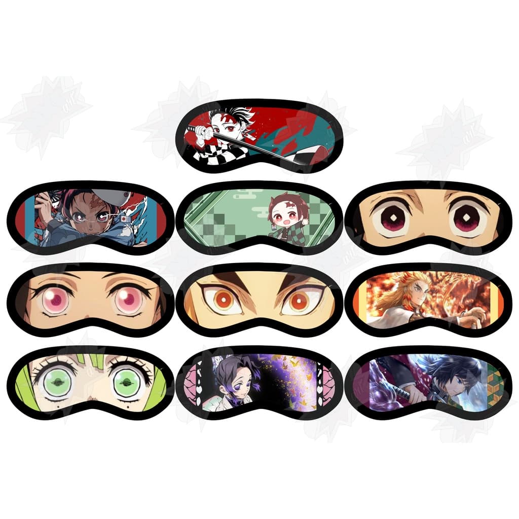 Máscaras de olho de dormir/tapa olho Kimetsu No Yaiba - Demon Slayer / Tanjiro Kamado / Nezuko / Rengoku / Mitsuri