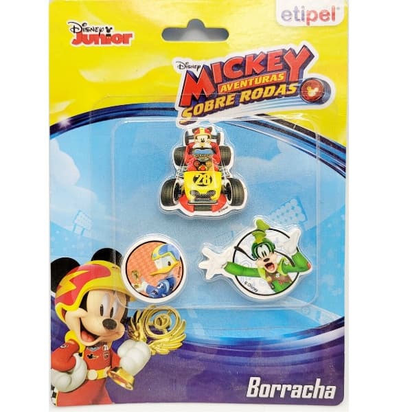 Borracha Mickey 3 Unidades Sortido Etipel - material escolar