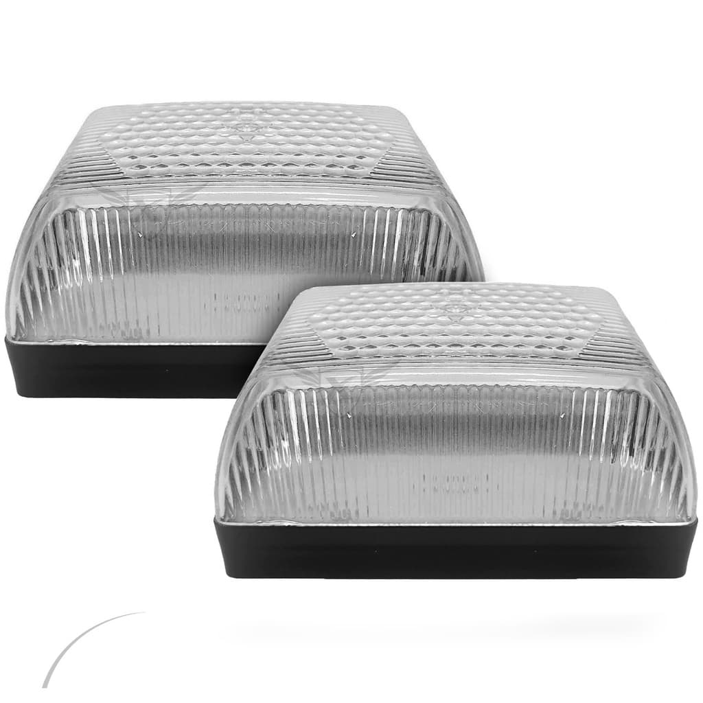 kit Par Lanterna Lateral De Caminhão Carreta Carretinha Cristal Lanterna Iluminação Lateral