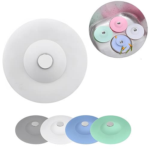 Ralo Para Pia Tampa Flexível Em Silicone Anti-Odor Com Filtro