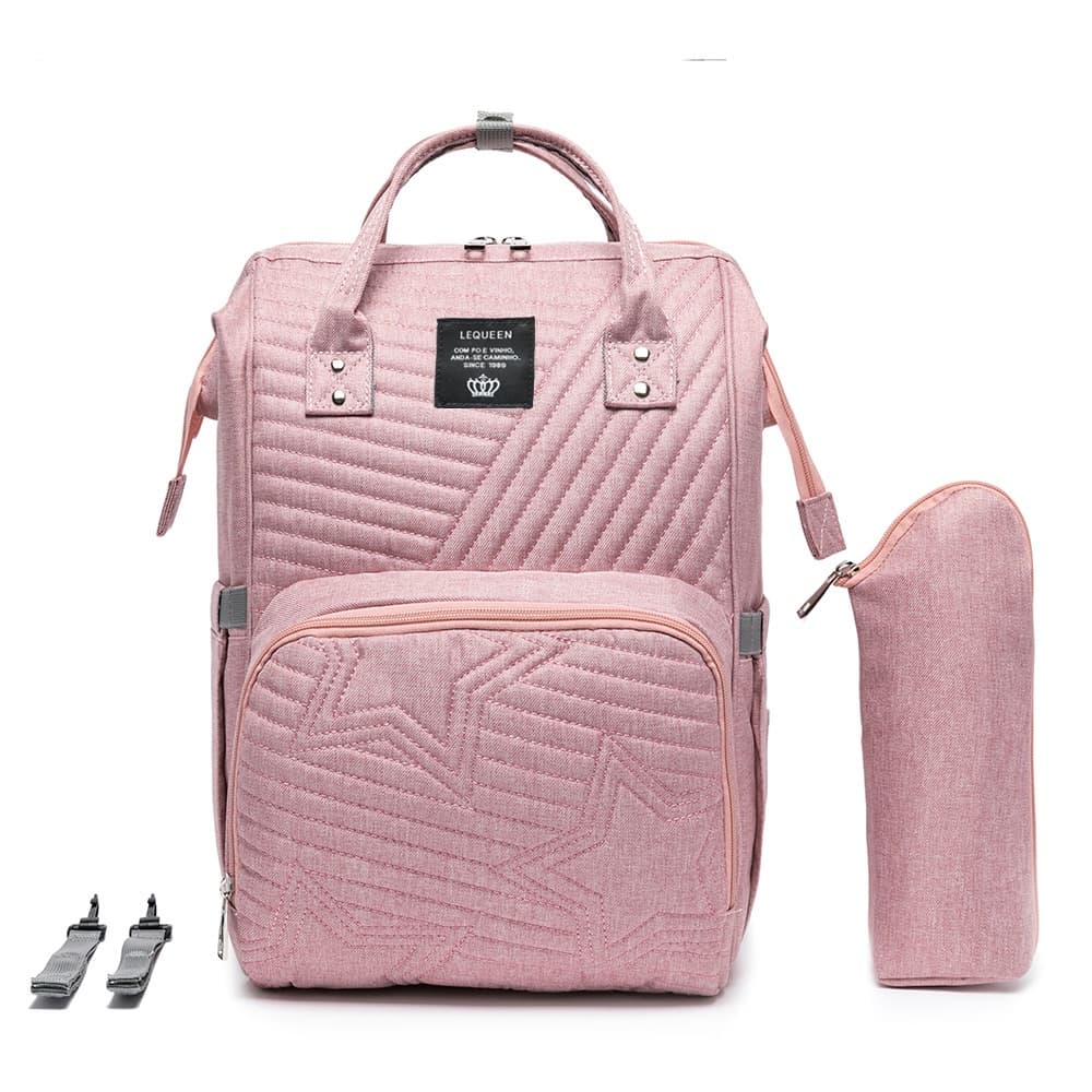 Bolsa Mochila Maternidade Bebê Lequeen Original Star Reforçada Multifuncional