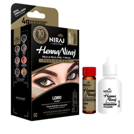 Henna Para Sobrancelhas Niraj  4g + 20ml Loiro