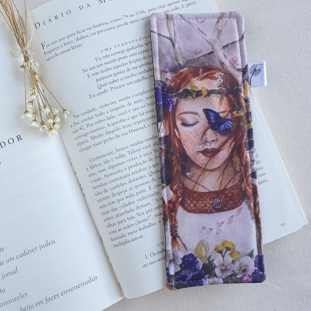 Marcador de Páginas Tecido para Livro, Bíblia, Apostila, Agenda e Caderno, Anne