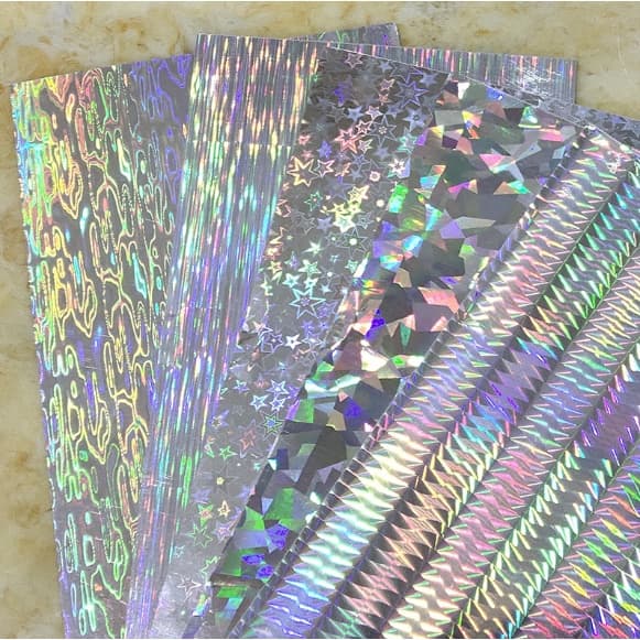 Folha Holográfica Para Estampagem a Quente - 8 cm de Largura