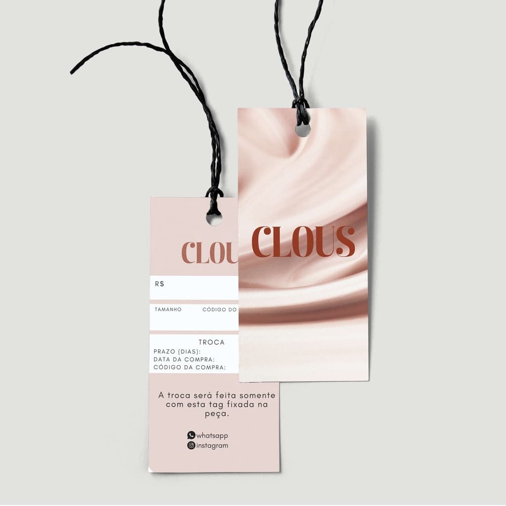 Tag, Tags e Etiquetas de Roupas Personalizadas Brilhante