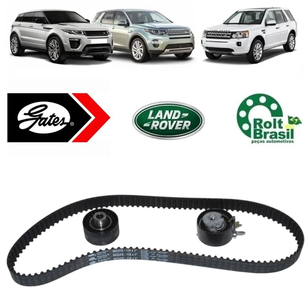Kit Correia Dentada Motor Land ROver Freelander 2 2.2 16V Diesel 2011 a 2015/Evoque 2.2 16V Disel 2012 a 2016 /Discovery Sport 2.2 16V Diesel 2015 a 2016 LR032526/SKU2653