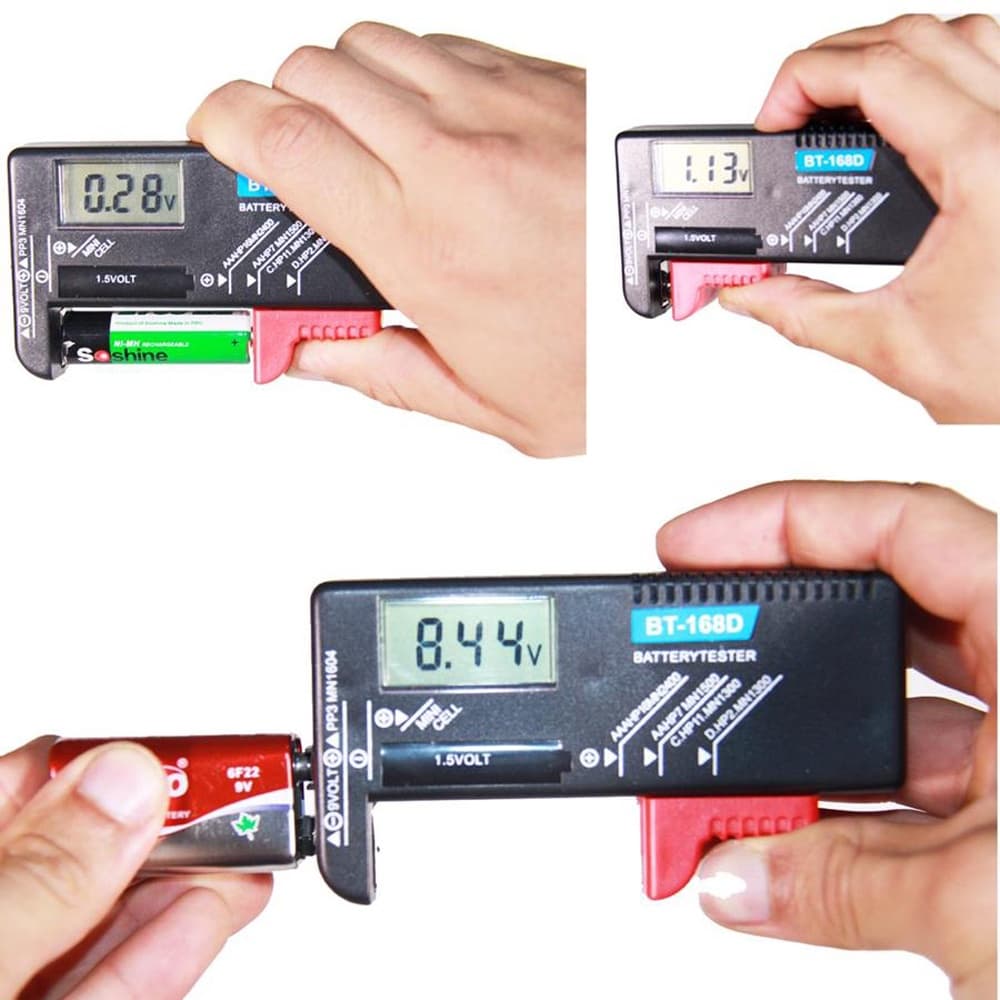 Testador Digital De Pilhas Baterias Normal Alcalina Recarregável Botão AAA AA B C D