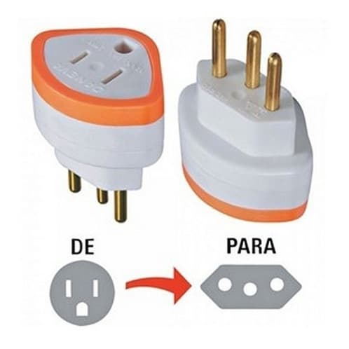 Pino(plug) Adaptador 2p+t 10a 1630 Daneva - KIT C/3