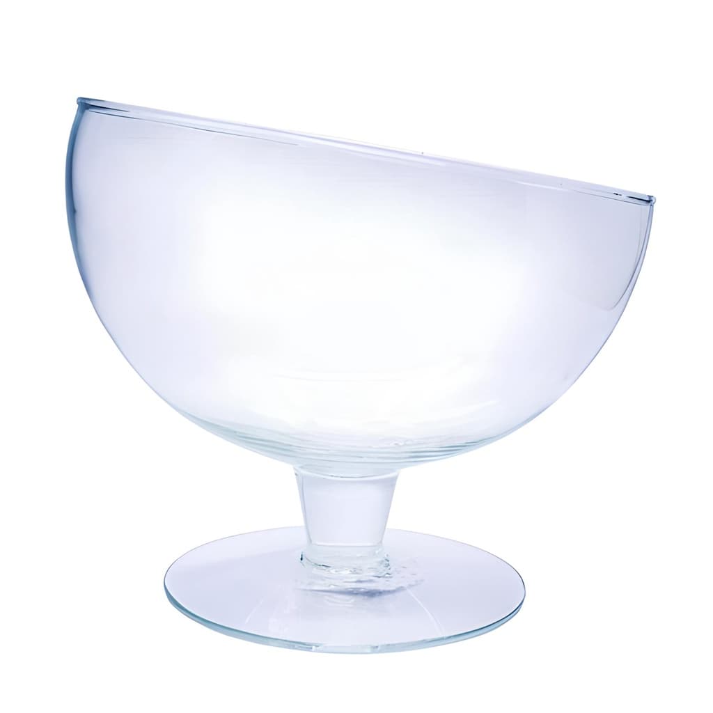 Taça Vidro Mistral Boca Torta Gigante De Mesa 5 Litros 29x28cm - Mistral Vidros Ref 920