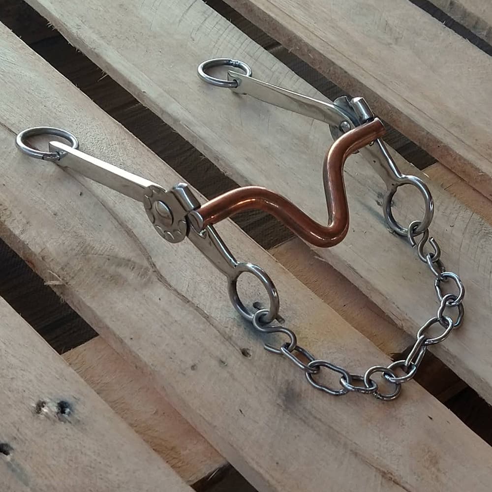 Freio L Para Cavalo Material em Inox com Bocal Alto de Cobre Envio Imediato