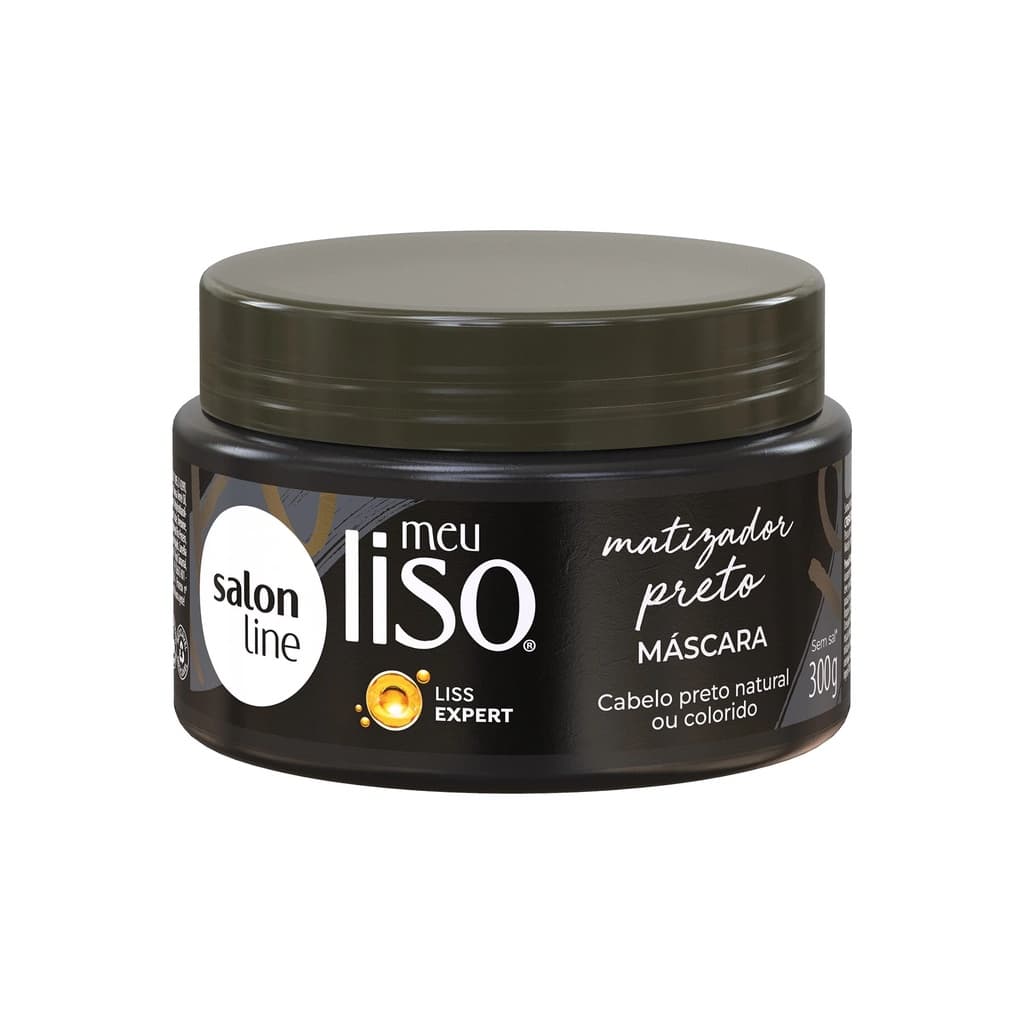 Máscara Meu Liso Matizador Preto Salon Line 300g