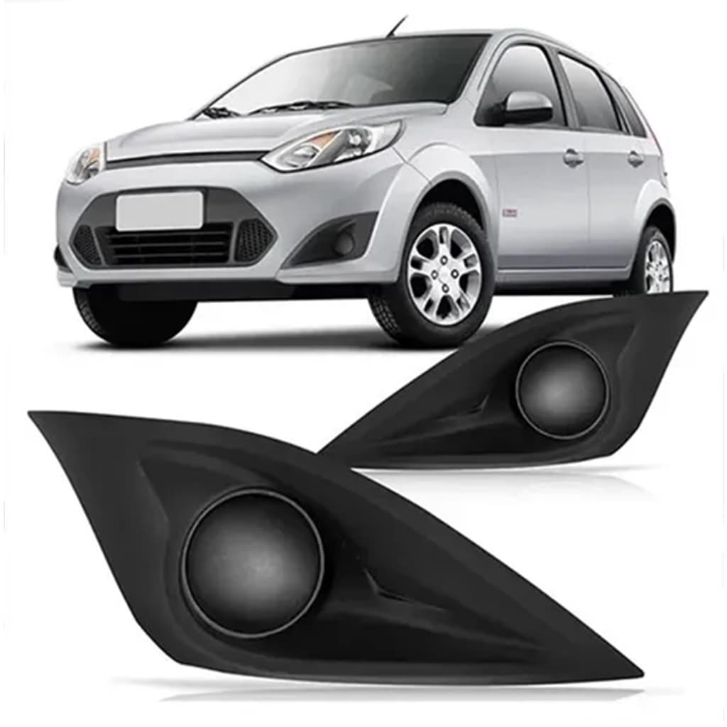 Moldura Grade Milha Ford Fiesta 2011 2012 2013 2014 Sem Furo