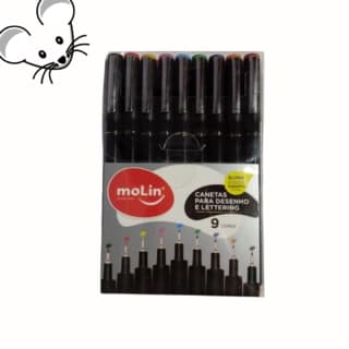 Canetas para Desenho e Lettering - Kit c/ 9 cores - Fine Pen