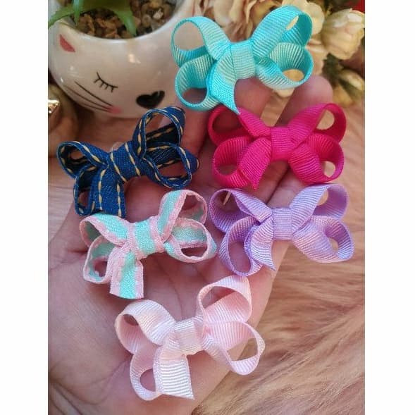 Mini Lacinhos Boutique No Bico de Pato/ Com Antideslizante