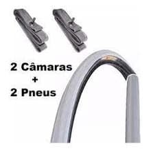 2 Pneu Cadeira Rodas 24 X 1.0 Kenda K191 Cinza + 2 Câmaras