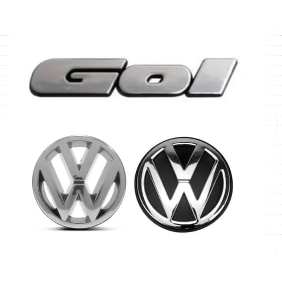 Kit Emblemas Gol   Vw  Grade  E  Mala  Gol G2 Bola
