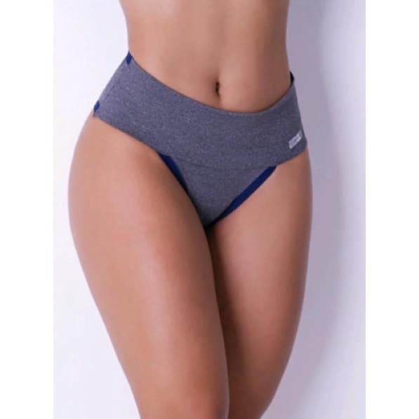 Kit 2 Calcinha Cintura Alta Fitnes Tanga Pos Parto Mescla Promoção