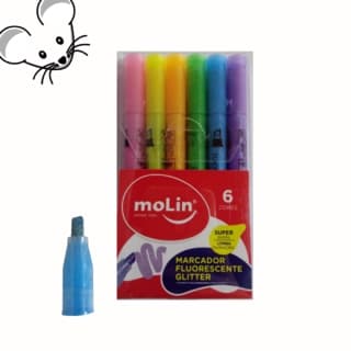Marcador com Glitter - Fluorescente (Unidade)