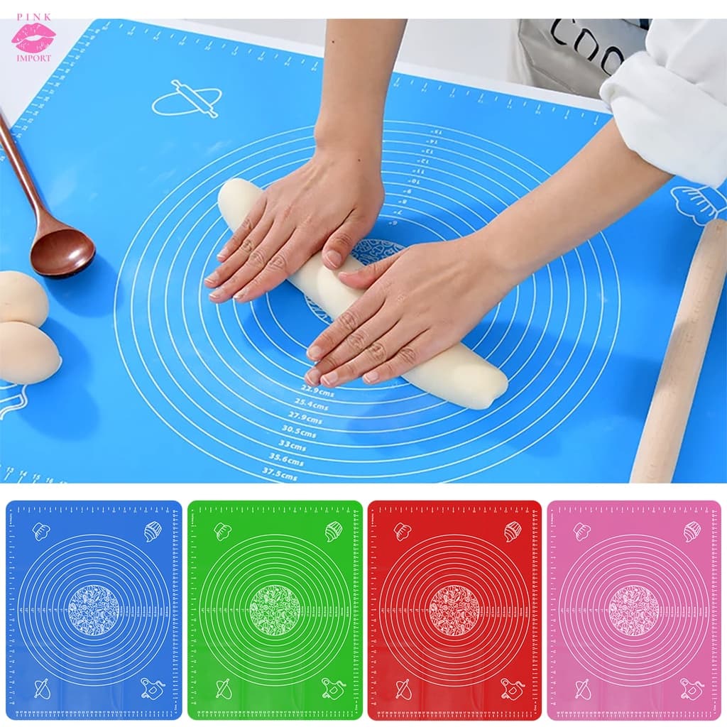 Tapete de Silicone Culinário Cozinha Confeitaria Liso para Massas Pasta Biscuits Americana Tamanho 40x50cm
