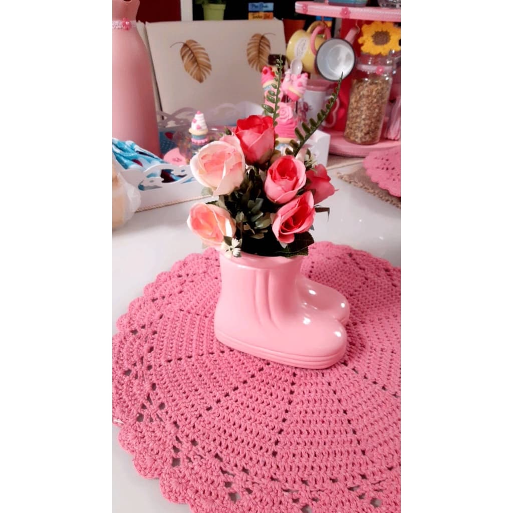 Vasinho Galocha Botinha Cerâmica Cozinha Decoração