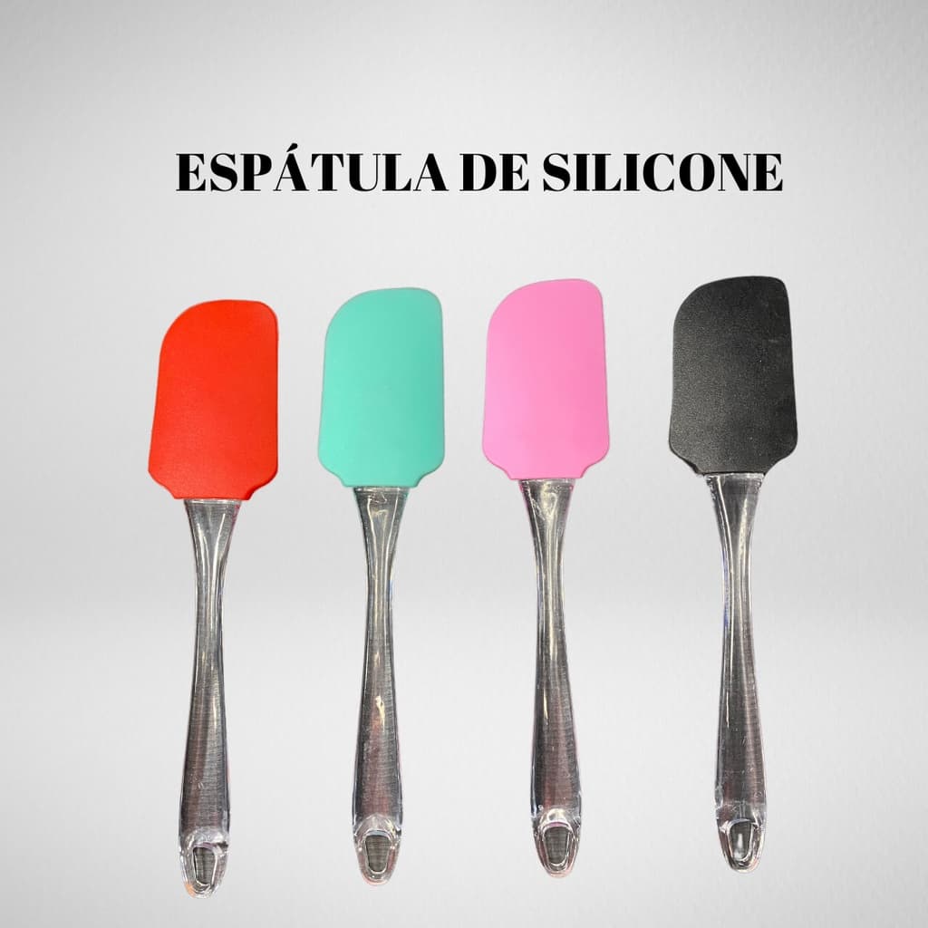 Espátula De Silicone C/Cabo Acrílico Resistente 1 unidade REF:22010