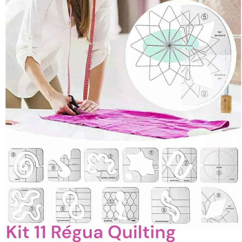 Kit 11 Réguas Para Quilting Costura Patchwork pachwork br