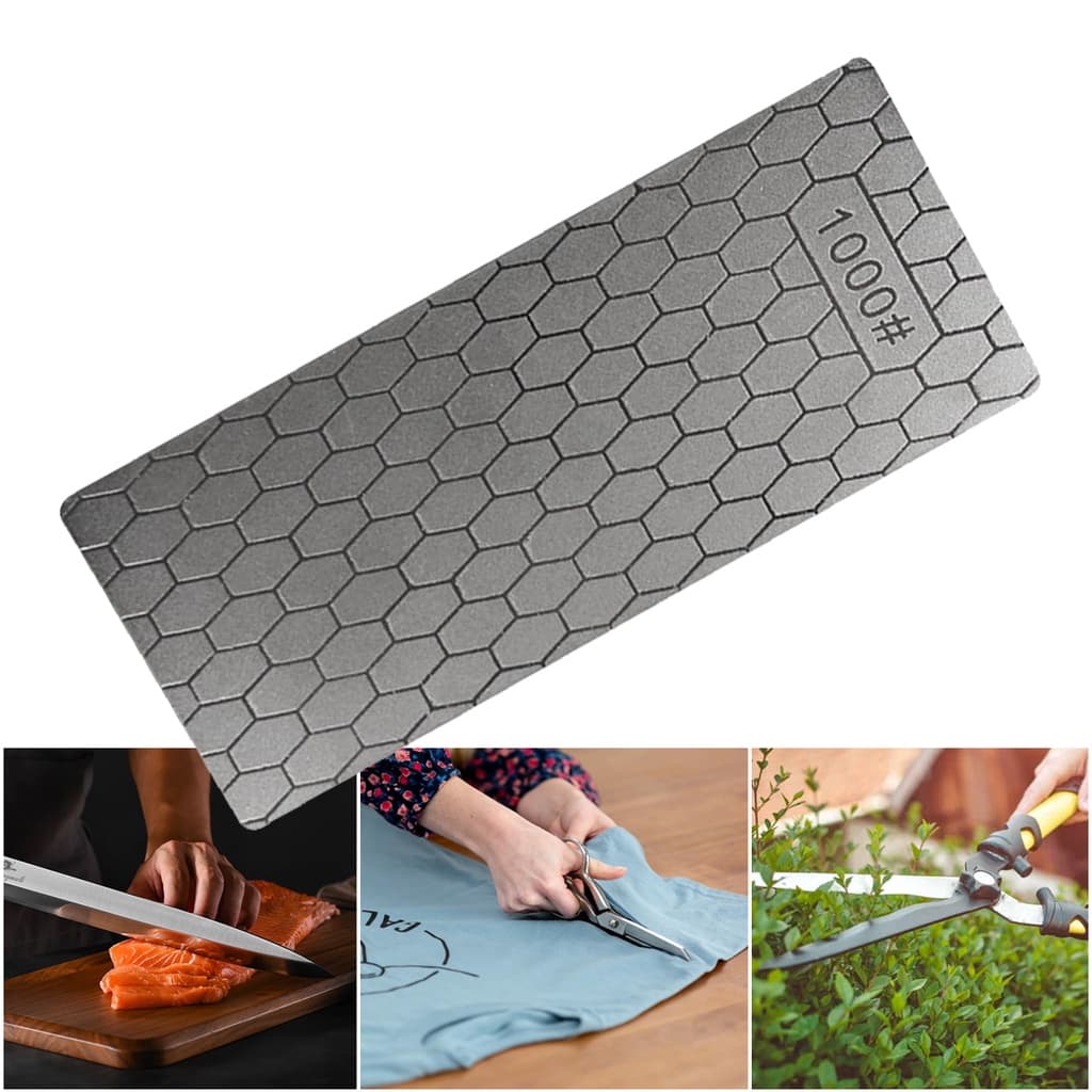 Pedra De Afiar Facas Diamantada Gramatura 1000 Aço Pro Chef