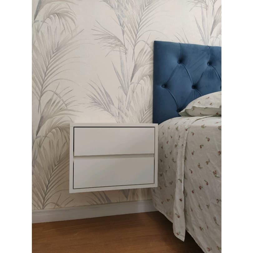 Kit 2 Mesa de cabeceira com 2 gavetas, 100% mdf 40cm