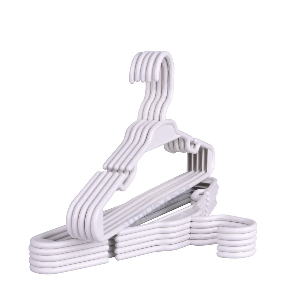 Conjunto Kit 50 Unidades Cabide Infantil/Bebê Plástico 5,5mm Branco