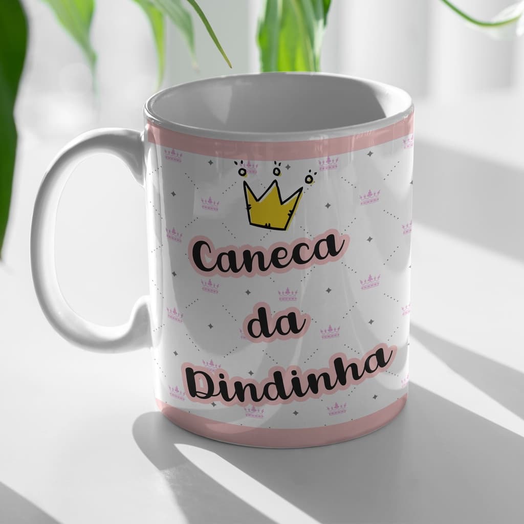 Caneca Personalizada Promovida a Dinda - Presente - Surpresa