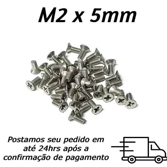 Parafuso Máquina Chato Phillips Inox M2 X 5mm