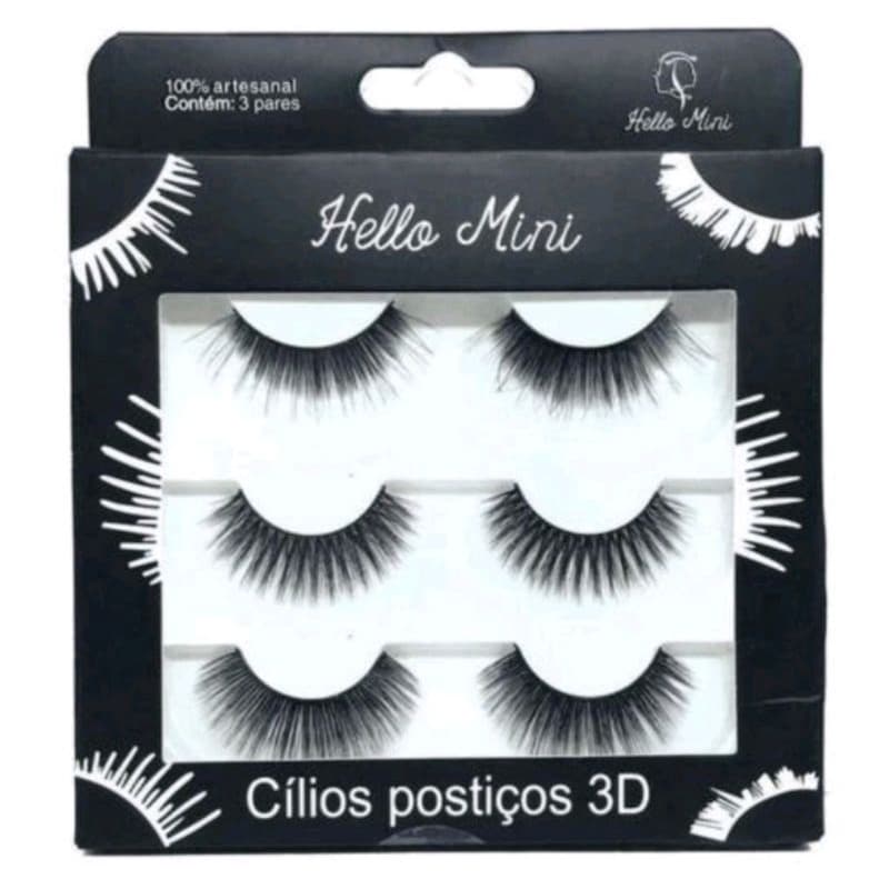 kit 3 pares CILIOS  POSTIÇOS  HELLO MINI