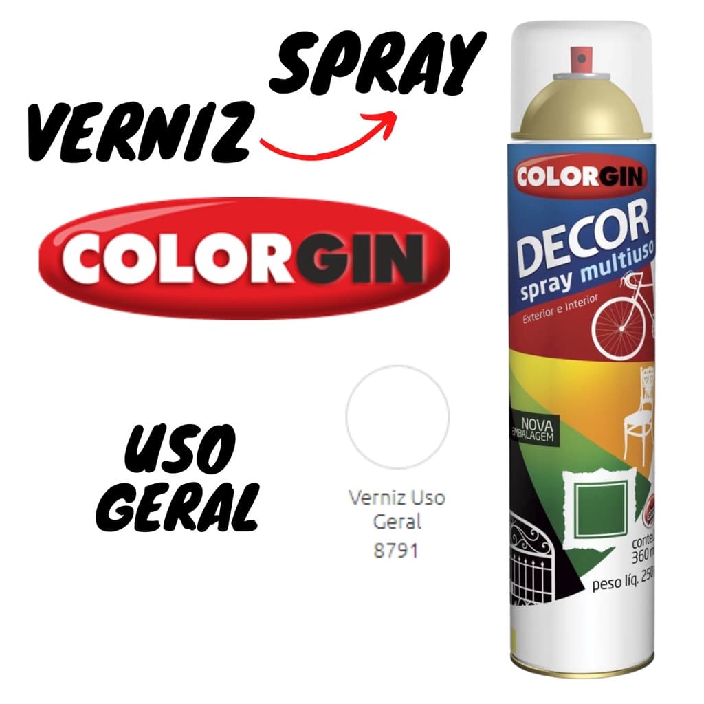 Verniz Spray 360 ml - Colorgin Original