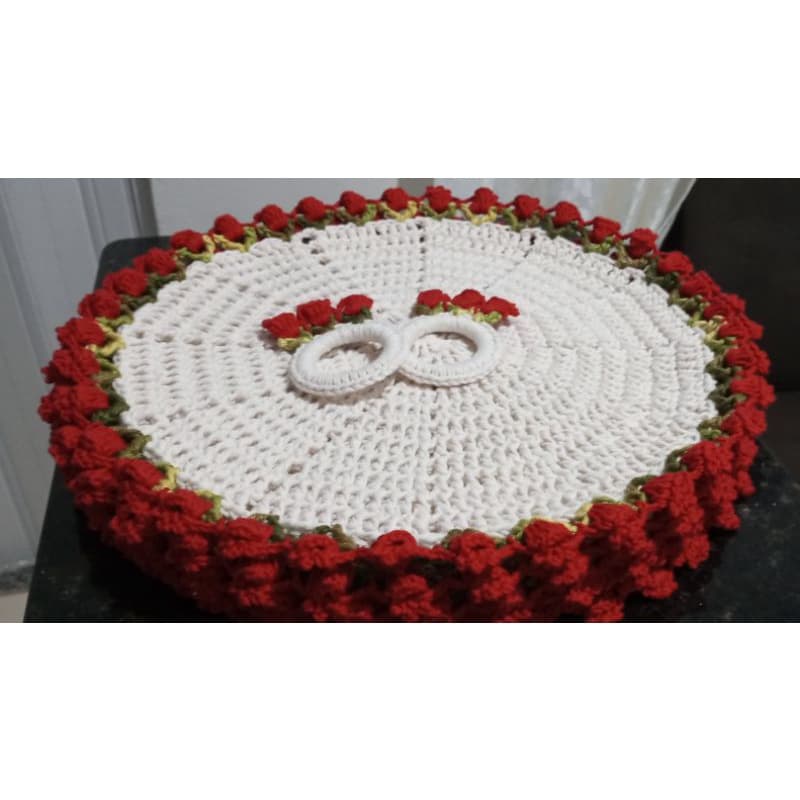 Conjunto de Toalhinhas de Crochê 18 peças( 6 Sousplat, 6 porta copo e 6 porta guardanapo)