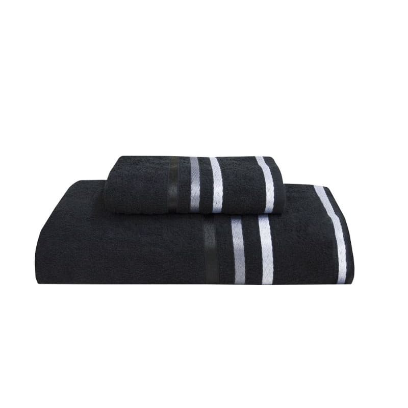 Kit  toalha de Banho +  toalha de rosto, toalha felpuda preta. Toalha 100% algodão