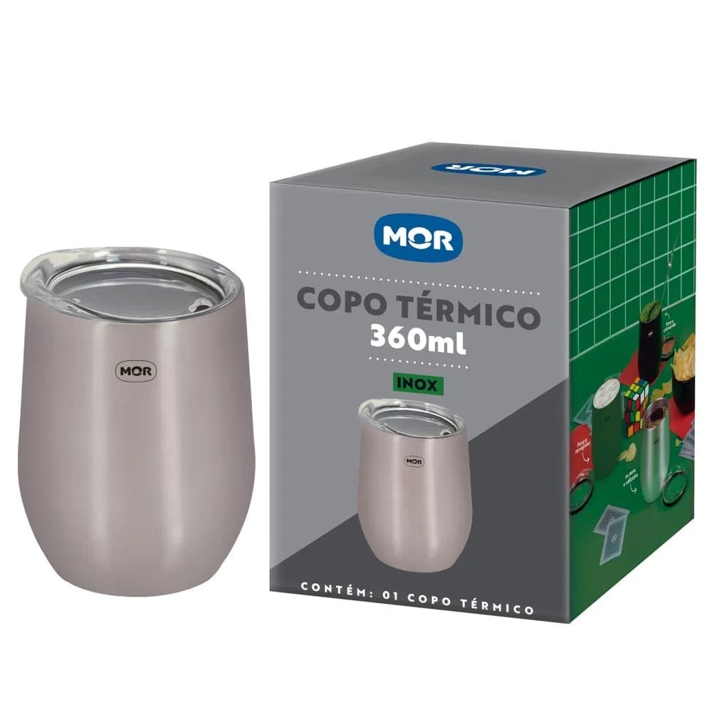 Copo Térmico Inox Cerveja Café 360ml - Mor