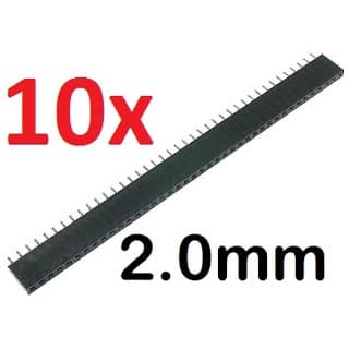 Barra de pinos Mini 2.0mm Femea (10peças)