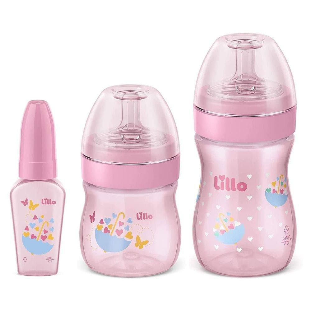 Kit 3 Mamadeiras Evolution Lillo 50ml 150ml 240ml