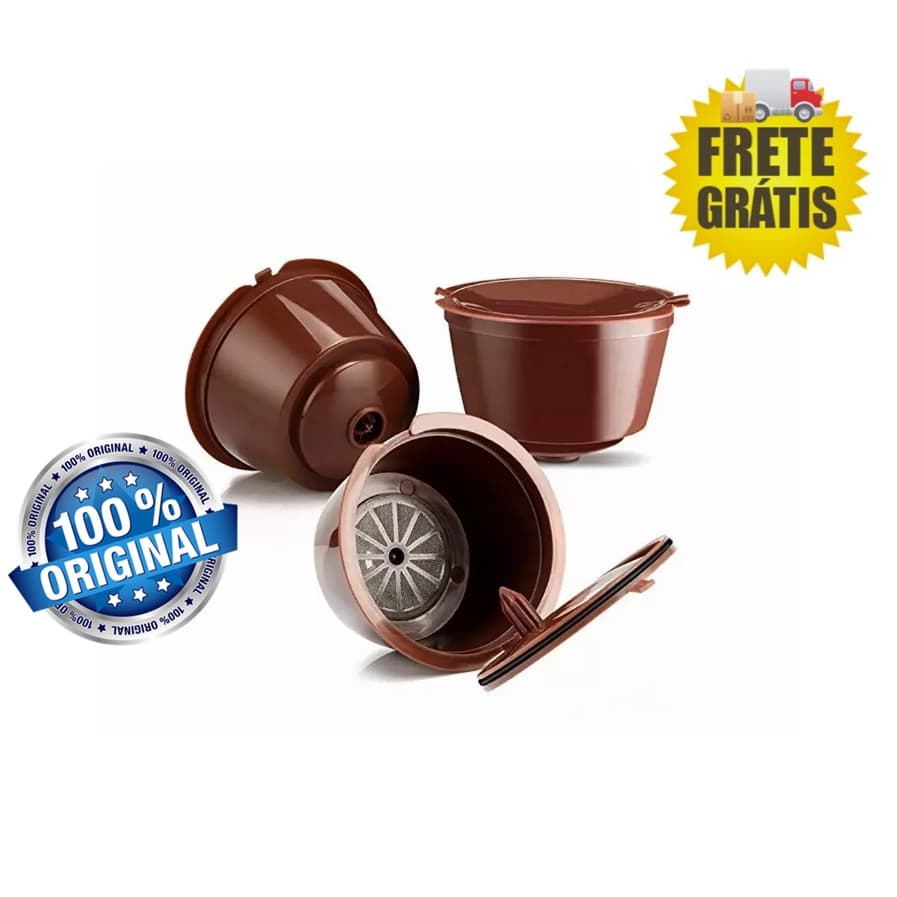 3 Unidades Capsula Reutilizável Dolce Gusto com Filtro Da Cápsula De Café Recarregáveis Top