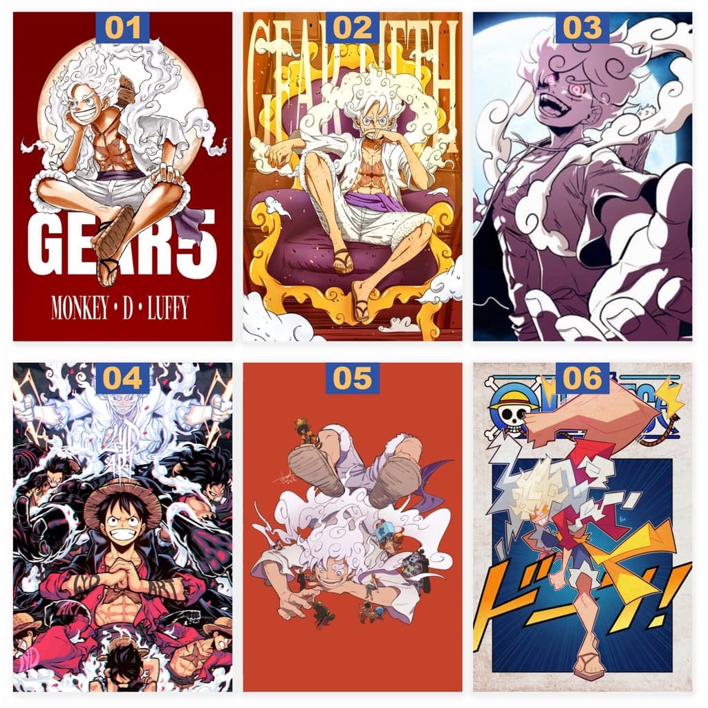 Placa Decorativa Quadro Decorativo One Piece Luffy Gear 5 Nika Tamanho 10x15
