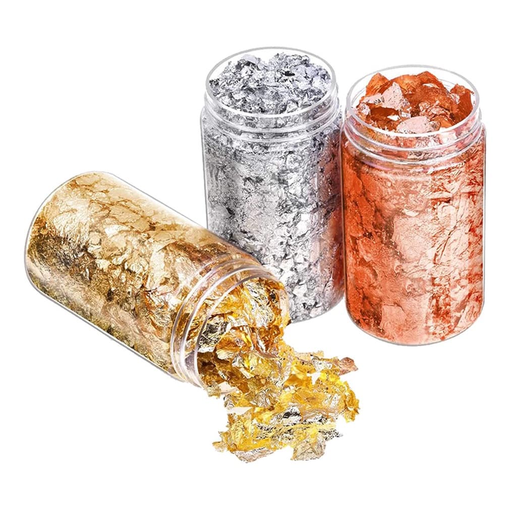Folha De Ouro Pote Para Encapsulamento Unhas E Resina Geral