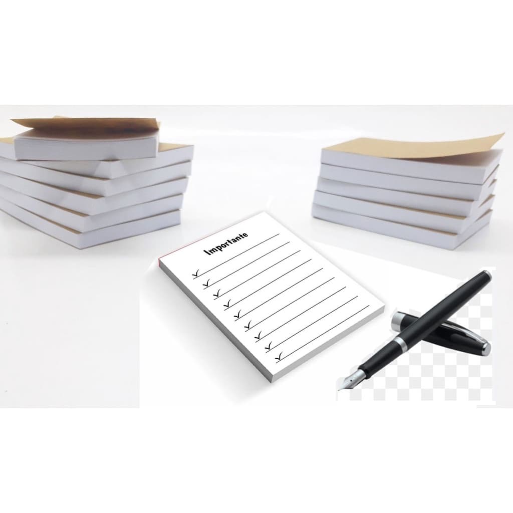 20 Bloquinho 100 Folhas para Anotações, Bloco de Notas, Planejador, Recados, Memorando, Agenda Diária, Lista de Afazeres