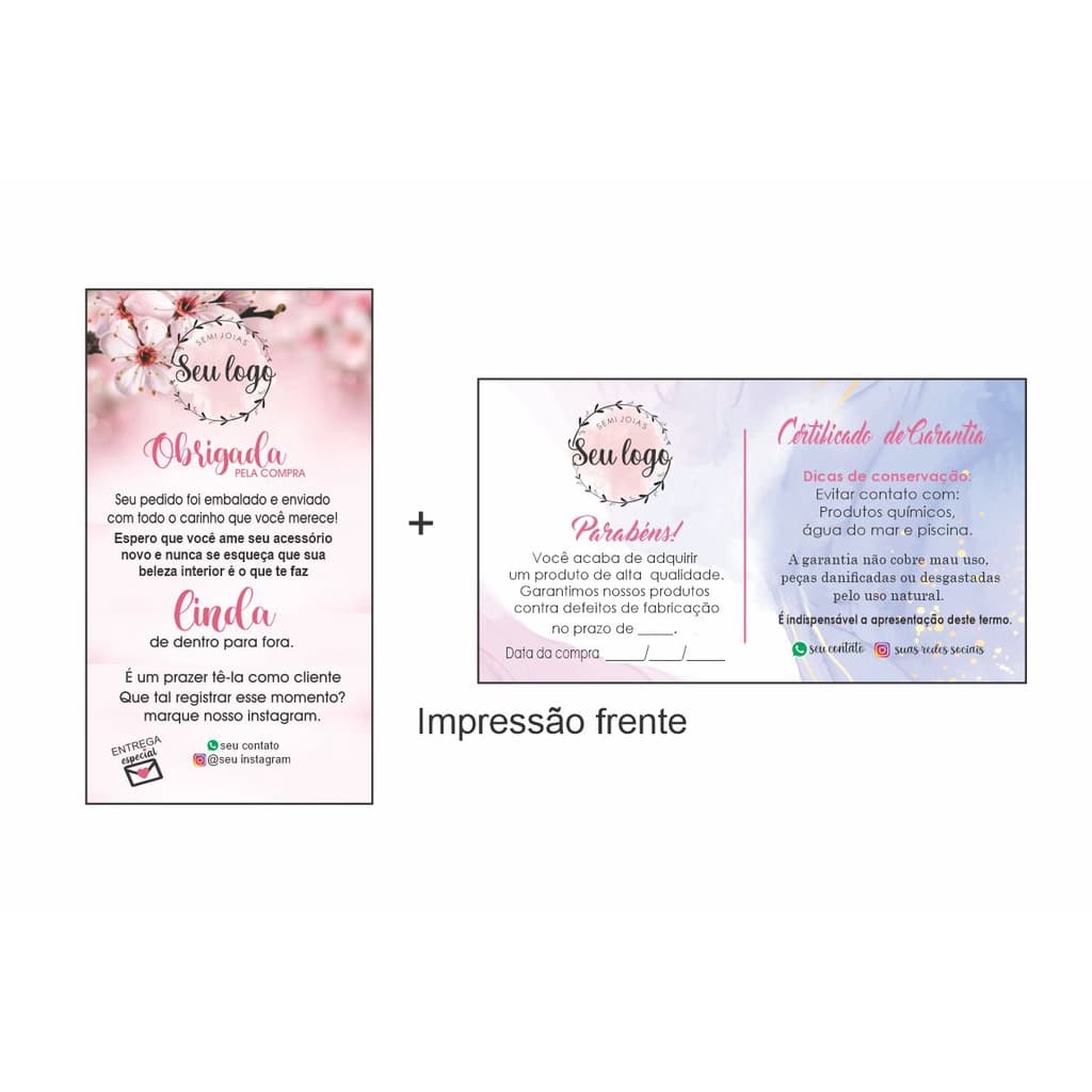2000 cartões, sendo 1000 de agradecimento + 1000 de certificados