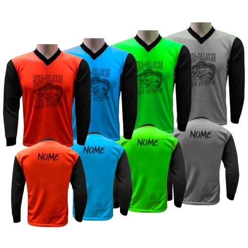 Camisa Pescaria Com Nome Camiseta/blusa Proteção Uv50 Peixe