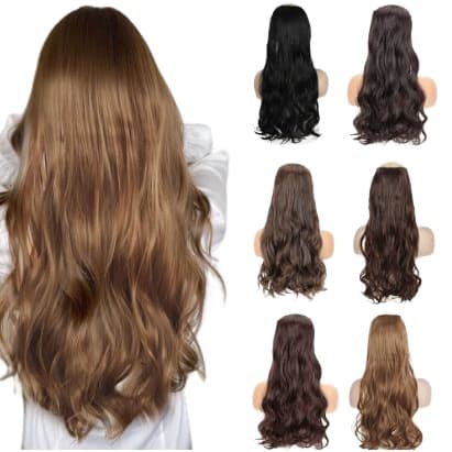 Aplique de cabelo Alongamento Tic Tac Fibra Orgânica Ondulado 65cm